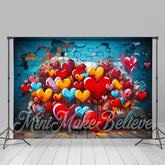 Aperturee - Graffiti Heart Broken Brick Valentines Day Backdrop